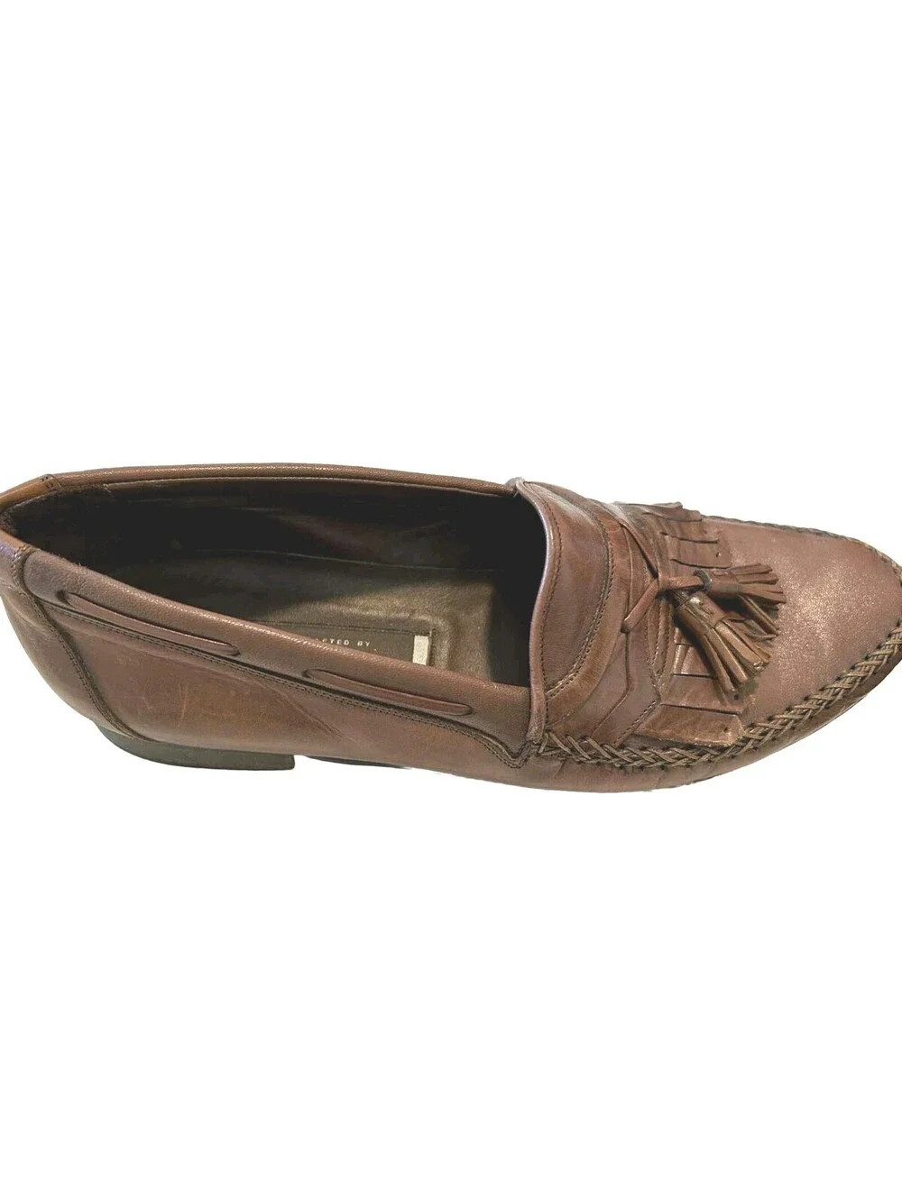 Johnston & Murphy Men's Size 9 Tassel Loafers Brown Leather Dress Shoes Slip On